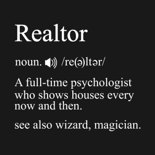Realtor Definition Fathers Day Gift Funny Retro Vintage T-Shirt