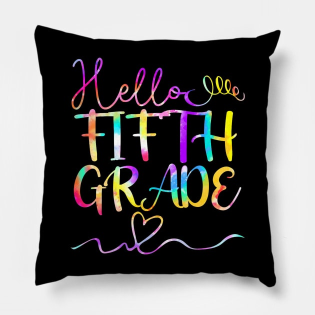 Hello Fifth 5th Grade Teacher Student Back To School Pillow by torifd1rosie