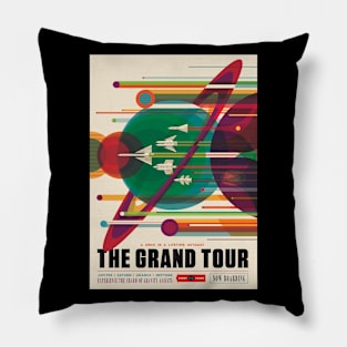 The Grand Tour Space Race Era Poster Pillow