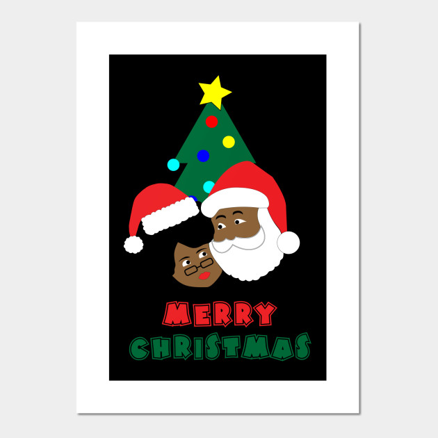 Download Black Santa and Mrs. Claus Merry Christmas - Black Santa ...