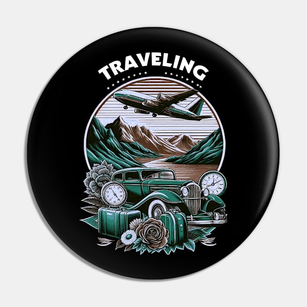 Traveling Old School Pin by Tumbass Pese