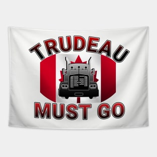 TRUDEAU MUST GO - SAVE CANADA FREEDOM CONVOY 2022 TRUCKERS RED LETTERS Tapestry