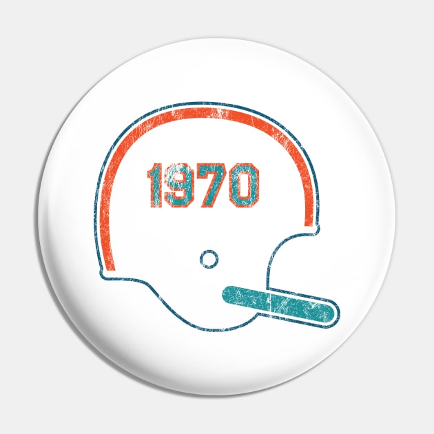 Miami Dolphins Year Founded Vintage Helmet Pin by Rad Love