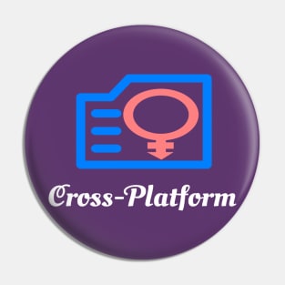 Cross Platform Trans-Pride Tee Pin