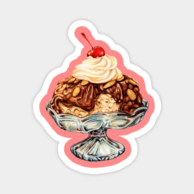 Ice Cream Sundae Magnet by KellyGilleran