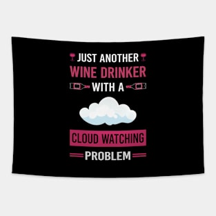 Wine Drinker Cloud Watching Tapestry