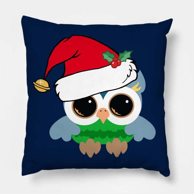 Cute Christmas Owl Pillow by epiclovedesigns