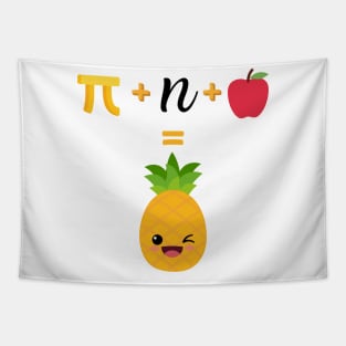 Funny Pi Day Pineapple Tapestry