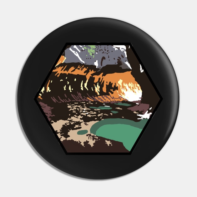 Zion National Park Subway Slot Canyon Sticker Pin by theaspenridge