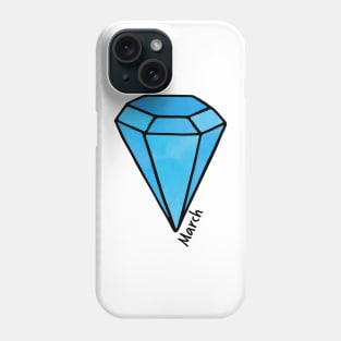 March Aqua Spinel Birthstone Phone Case