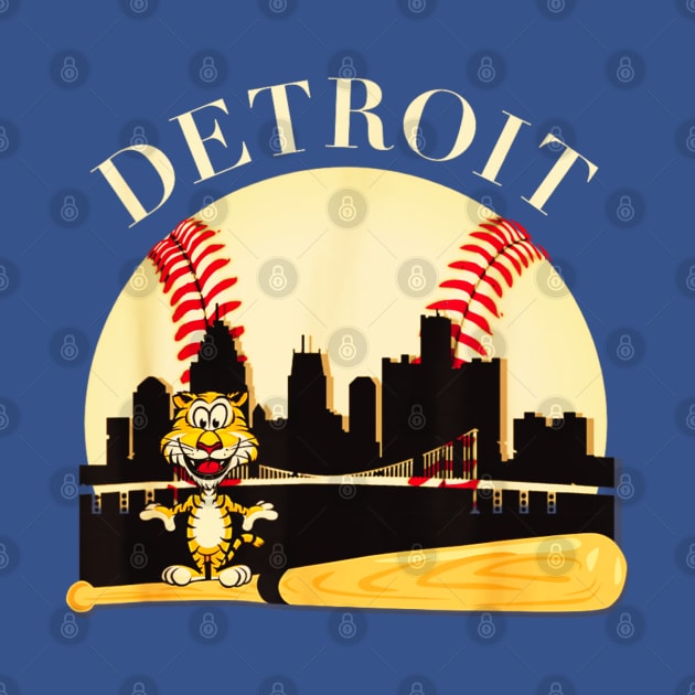 Baseball tiger of Detroit city by Dreamsbabe