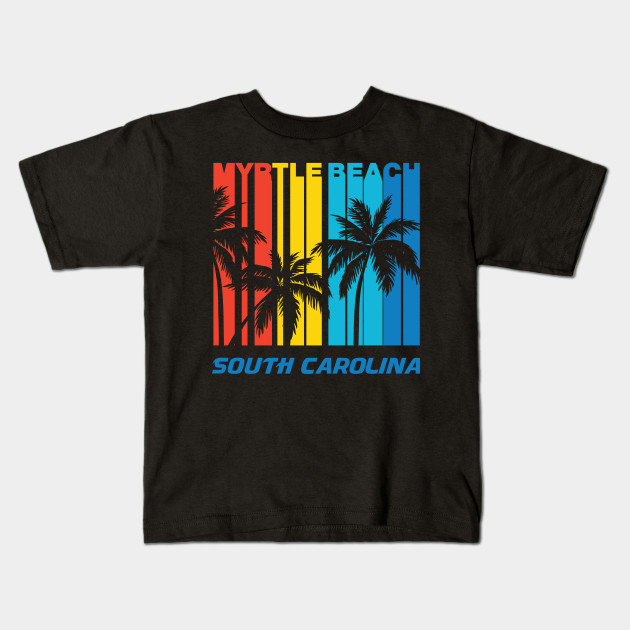Retro Myrtle Beach South Carolina Palm Trees Vacation Myrtle