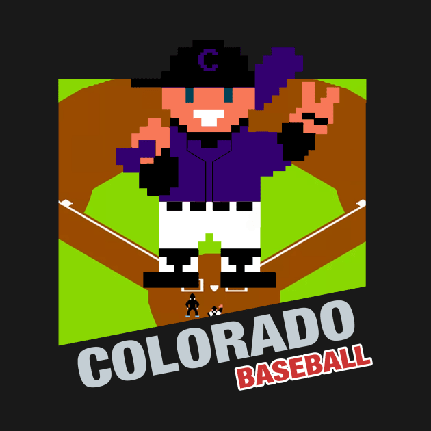 Colorado Baseball 8 bit pixel art cartridge design by MulletHappens