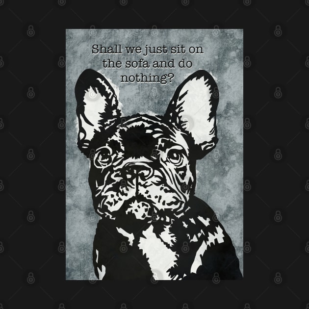 French Bulldog Linoprint by NattyDesigns