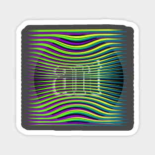 kinetic art neon Magnet