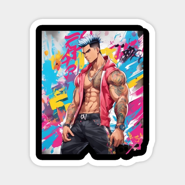 beautiful boy Magnet by animegirlnft