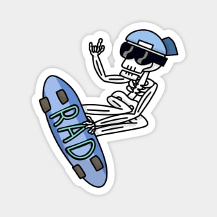 Skateboard Skeleton Magnet