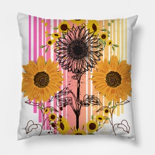 Little Aesthetic Sunflower Pillow