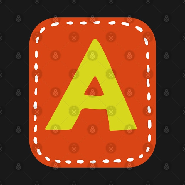 Letter  A - Colorful Square Alphabet Letters by giftideas