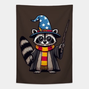 Raccoon with a magic wand Tapestry