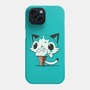 lolicat blue Phone Case