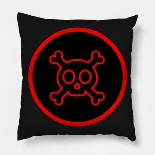 Skull and Bones Funny Halloween  Danger Pillow