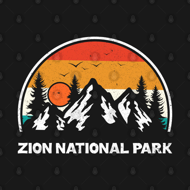 Disover Vintage Zion National Park Utah UT Mountains Hiking Souvenir - Zion National Park - T-Shirt