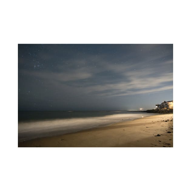 Plaice Cove, Hampton NH looking south at night by RichardGibb