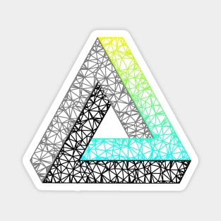 M.C. Escher Triangle (Cyan Yellow Gradient) Magnet