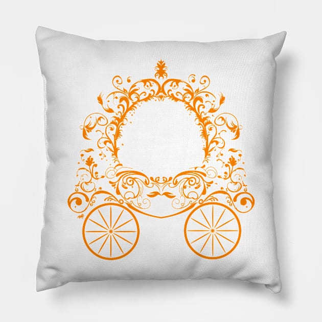 Pumpkin Carriage Pillow by Soodle