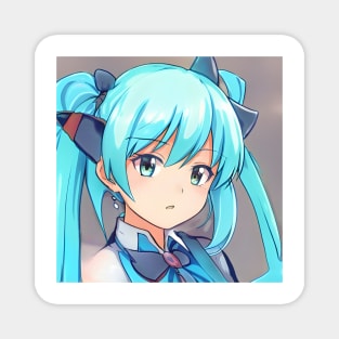 Blue eye Anime Girl Magnet