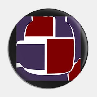 Red, purple and geometric Pin