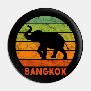 Bangkok Elephant Silhouette On A Rainbow Of Sunset Colors Pin