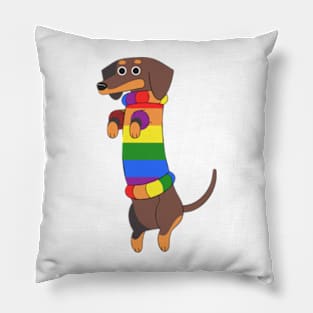 Dachshund Pride - Pride Flag Pillow