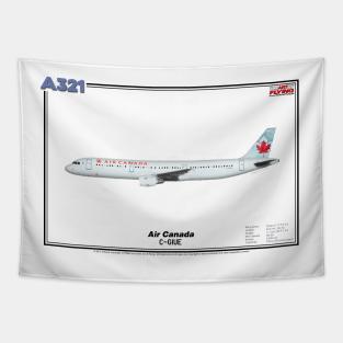 Airbus A321 - Air Canada (Art Print) Tapestry