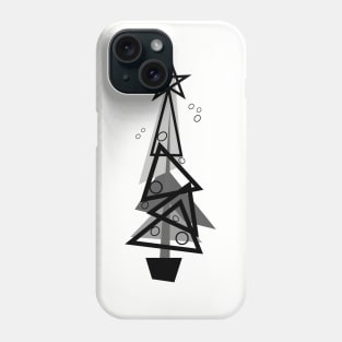 Mid-Century Christmas Tree ( gray scale ) Phone Case