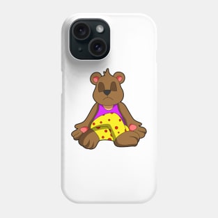 Bear at Yoga with Legs crossed Phone Case