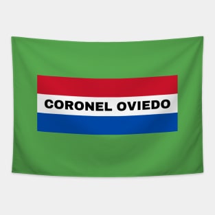 Coronel Oviedo City in Paraguay Flag Colors Tapestry