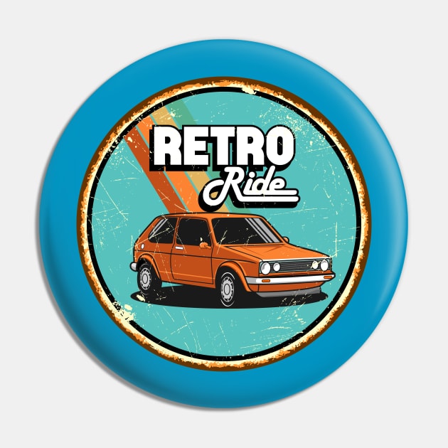 Retro Ride Pin by Synergy Studios