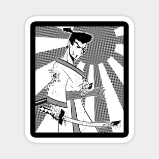 Samurai Jack Manga Style Magnet