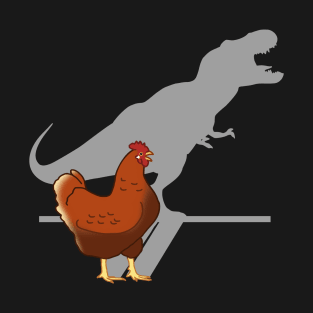 t-rex shadow hen screaming T-Shirt