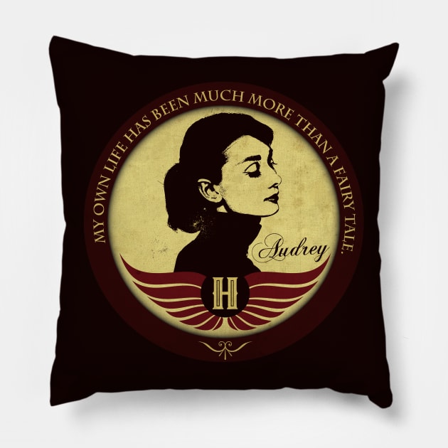 Art of Cinema: Hepburn Pillow by CTShirts