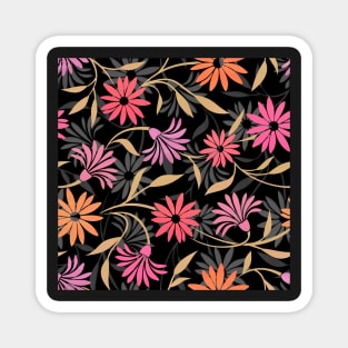 Stylized Flower Pattern 4 Magnet