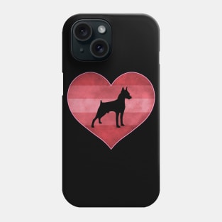 Doberman Heart Love Valentines Day Phone Case