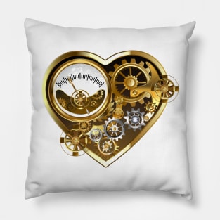 Steampunk Heart with Manometer Pillow