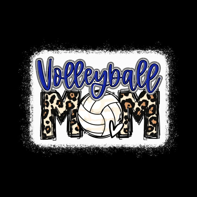 Volleyball Mom Blue Leopard by Wonder man 