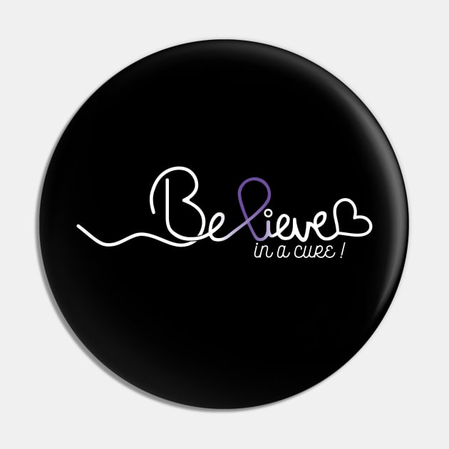 Believe- Epilepsy Gifts Epilepsy Awareness Pin by AwarenessClub