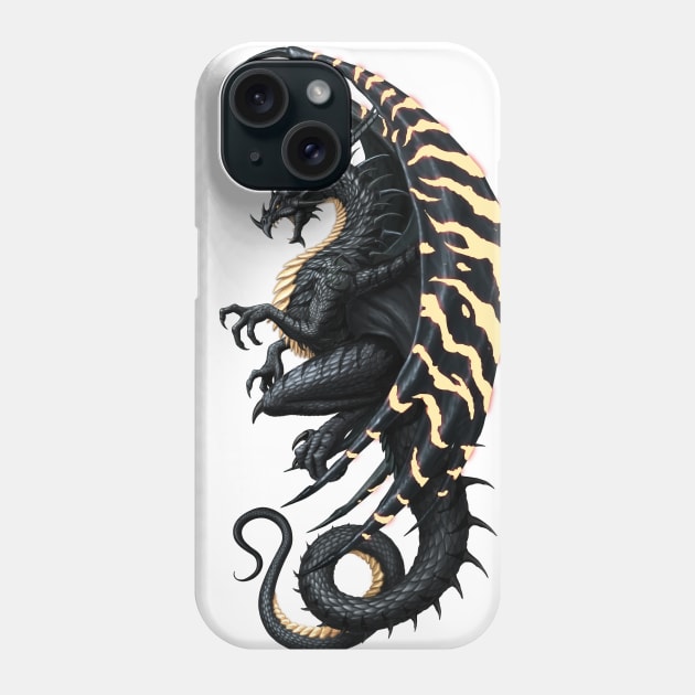 Master Dragon Black Gold Phone Case by chriskar