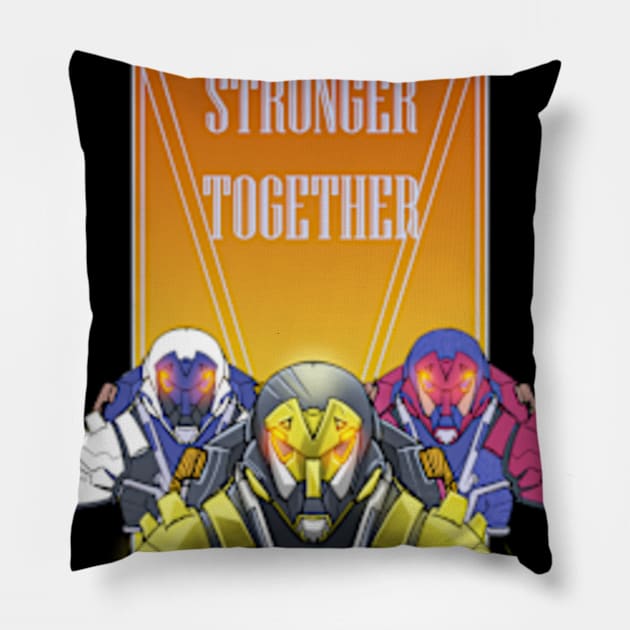 Strong alone, Stronger together Pillow by Robtorresart