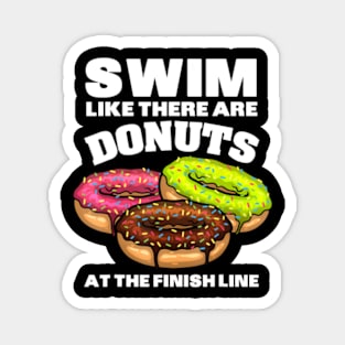 Best Swimming Art Women Swimmer Donut Lover Swimming Magnet